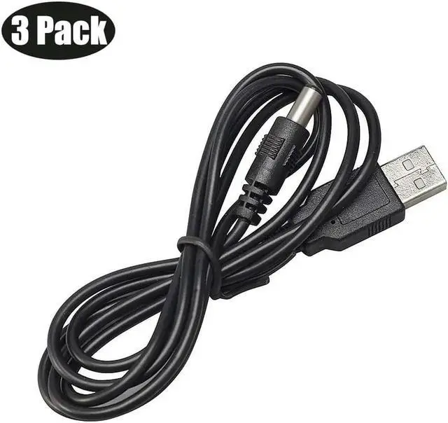 Alt view image 3 of 6 - 3-Pack 3ft USB 2.0 A Type Male to DC 5.5x2.1mm DC 5V Power Plug Connector Cable usb to 5v power cable usb to dc power cable