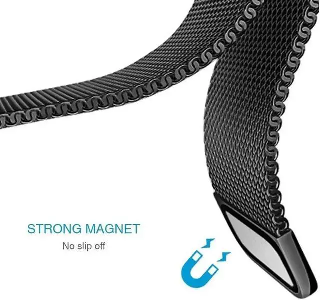 Alt view image 6 of 7 - Compatible Samsung Galaxy Watch Active (40mm) Bands Stainless Steel Band + Milanese Loop Replacement Band for Samsung Galaxy Watch Active SM-R500 Smart Watch