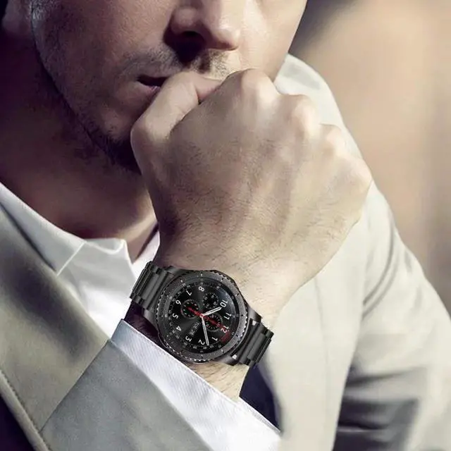 Alt view image 2 of 6 - Samsung Gear S3 Classic Band Gear S3 Frontier Band Premium Solid Stainless Steel Watch Band Link Bracelet Strap for Samsung Gear S3 Classic Gear S3 Frontier sports Smart Watch