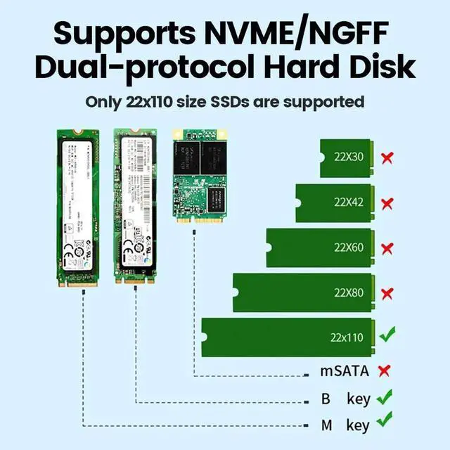 Alt view image 4 of 7 - 22110 SSD Heatsink M.2 NVME Radiator Aluminum Alloy PS5 M.2 PCIE SATA SSD Efficient Radiator with Thermal Silicone pad