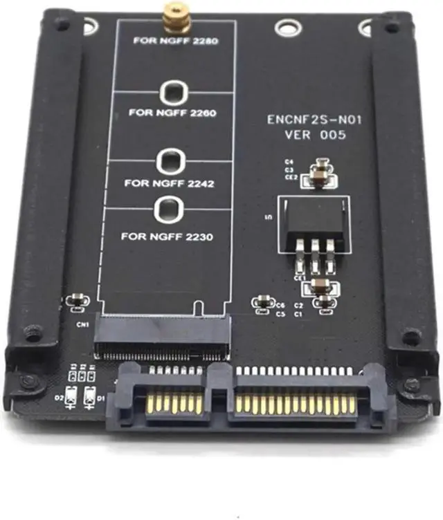 Alt view image 3 of 7 - Metal Case B+M Key M.2 NGFF SSD To 2.5 SATA 6Gb/s Adapter Card With Enclosure Socket M2 NGFF Adapter