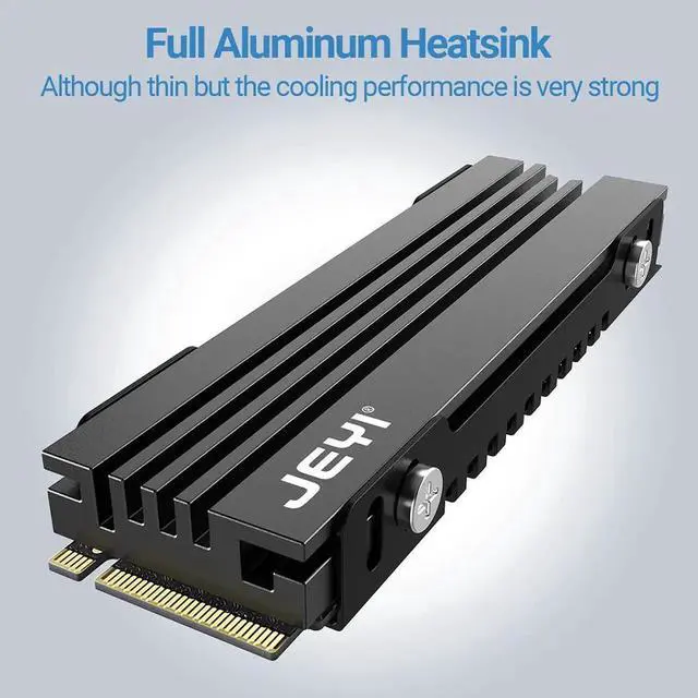 Alt view image 5 of 7 - M.2 Heatsink for PS5 / PC, Slim 7mm Height Low Profile Aluminum Convective NVMe Cooler, Passive Heat Sink with Fins