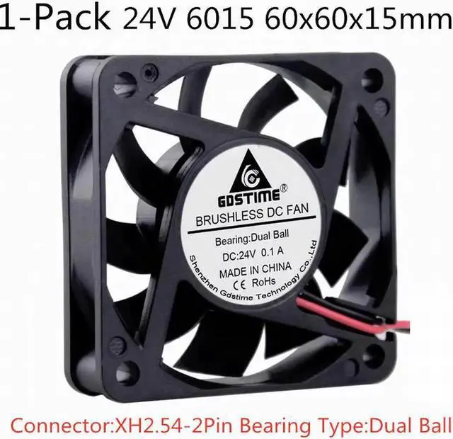 Main image of 2PCS DC 5V 12V 24V USB Fan 6cm 60mm 6015 60x60x15mm Ultrathin Brushless Axial Cooling Fan 6015 Fan 2510 3Pin XH2.54 2Pin USB Fan Grill Net