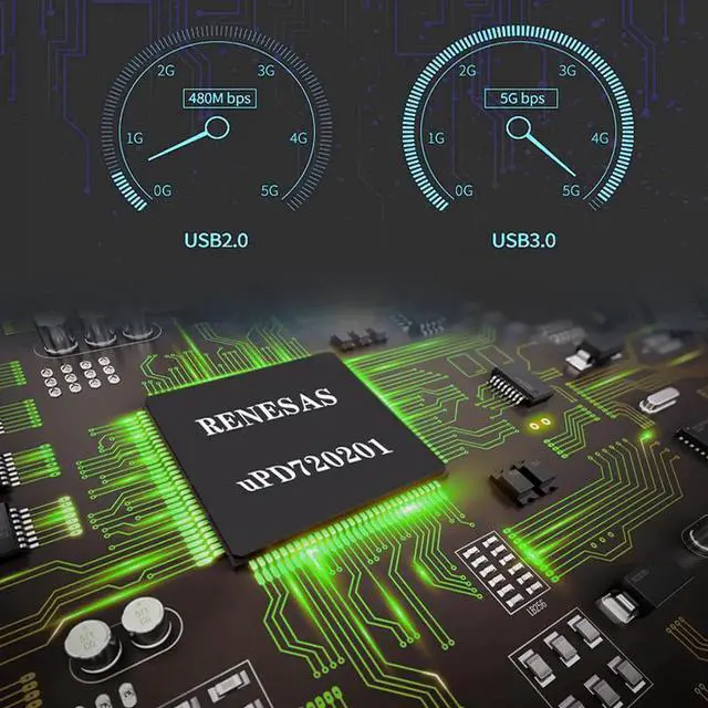 Alt view image 7 of 7 - M.2 M Key NVME PCIe to USB 3.1 Front Panel Expansion Board Card 10Gb TYPE-E + 5Gb 20 Pins 2 Port USB3.0 Adapter Hub Riser for PC