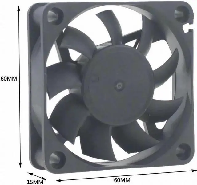 Alt view image 4 of 5 - 2PCS DC 5V 12V 24V USB Fan 6cm 60mm 6015 60x60x15mm Ultrathin Brushless Axial Cooling Fan 6015 Fan 2510 3Pin XH2.54 2Pin USB Fan Grill Net