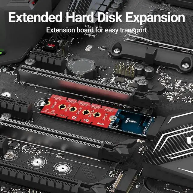 Alt view image 5 of 7 - M.2 NGFF NVME SSD Extension Bracket Transfer 2230 2242 2260 2280 Length Extend Adapter Bracket Card Plate Change Long Size