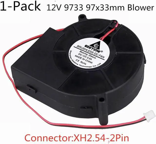 Main image of 9733 DC Blower Fan 12V 24V 97x33mm Brushless Blower Fan Turbo Fan 97MM Dual Ball USB Cooling Blower Fan