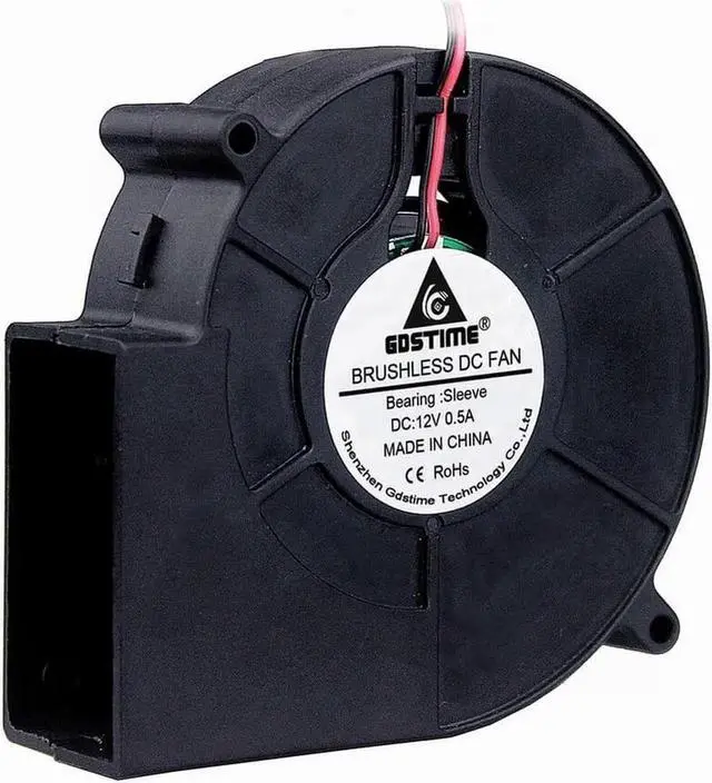 Alt view image 4 of 5 - 9733 DC Blower Fan 12V 24V 97x33mm Brushless Blower Fan Turbo Fan 97MM Dual Ball USB Cooling Blower Fan