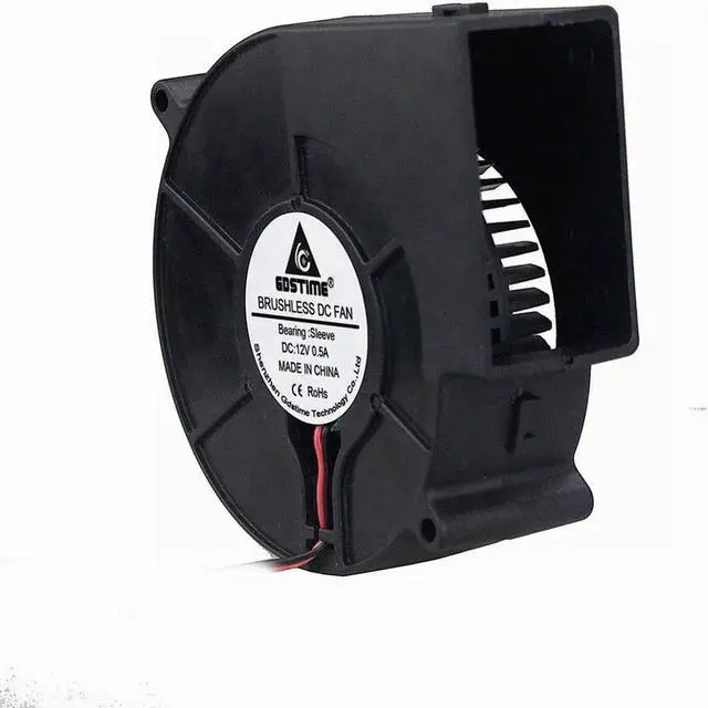 Alt view image 3 of 5 - 9733 DC Blower Fan 12V 24V 97x33mm Brushless Blower Fan Turbo Fan 97MM Dual Ball USB Cooling Blower Fan