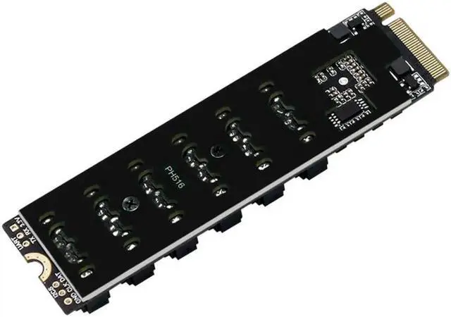 Alt view image 6 of 7 - to SATA Expansion Card M.2 to SATA Adapter M2 Connector Internal SSD SATA 3 Port Multiplier NGFF M Key to SATA3 Controller