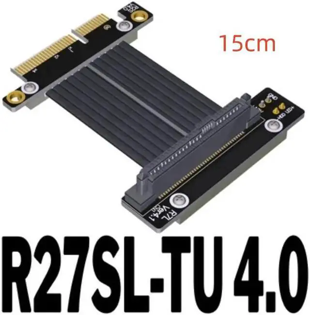 Main image of Riser U.2 Interface U2 To PCI-E 4.0 X4 SFF-8639 NVMe Solid State Transfer Extension Data Gen4.0 Cable 4 PCIe 4x Silver