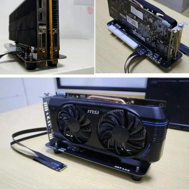 Alt view image 6 of 7 - M.2 NVMe to PCIe x16 connector PCIe x16 to M.2 NVMe eGPU Adapter R43SG 4.0 eGPU for NUC / ITX /Notebook PC