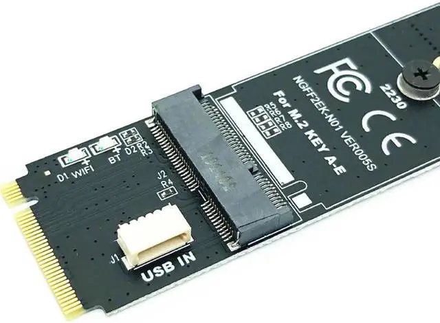 Alt view image 5 of 7 - M.2 M-Key to A + E Key NGFF Slot Wifi Wireless Network Card M.2 NGFF PCI Express to E Key Card M-Key to A-E Key M.2 Wifi Adapter