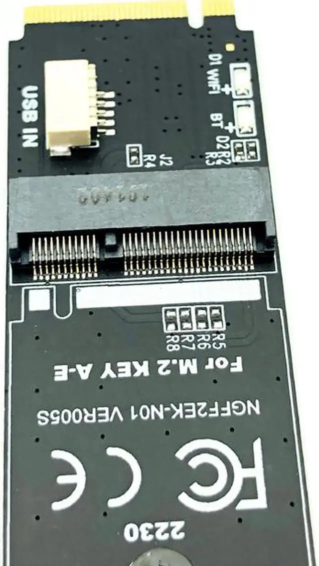 Alt view image 6 of 7 - M.2 M-Key to A + E Key NGFF Slot Wifi Wireless Network Card M.2 NGFF PCI Express to E Key Card M-Key to A-E Key M.2 Wifi Adapter