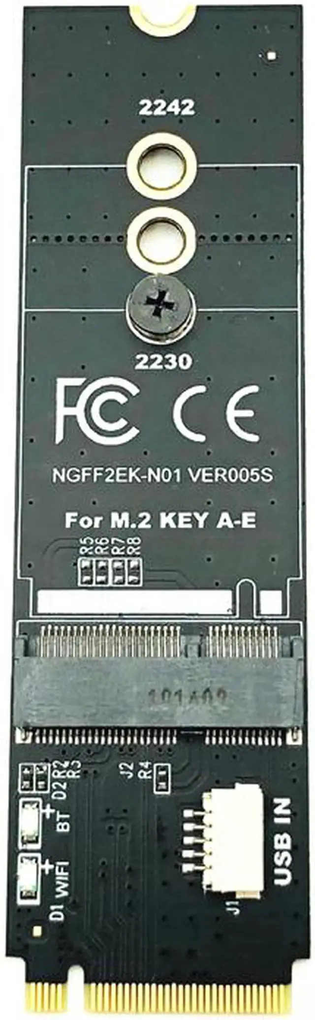 Alt view image 7 of 7 - M.2 M-Key to A + E Key NGFF Slot Wifi Wireless Network Card M.2 NGFF PCI Express to E Key Card M-Key to A-E Key M.2 Wifi Adapter