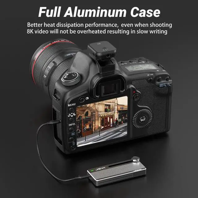 Alt view image 6 of 7 - M.2 NVMe SSD Enclosure with Camera Mounting Screw, USB 3.1 Gen2 10Gbps Transfer Camera Footage, Compatible with PC, phone N/A