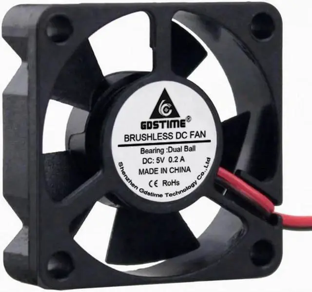 Alt view image 4 of 5 - DC 5V 12V 24V Fan 3.5cm 35mm 3510 35x35x10mm Ultrathin Brushless Axial Cooling Fan 3510 Fan XH2.54 Dual Ball
