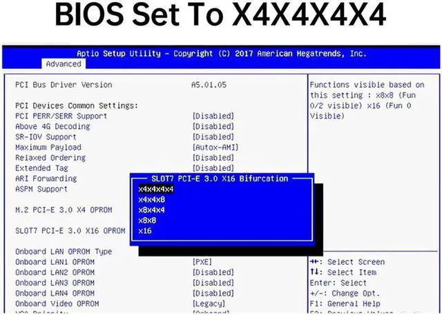 Alt view image 5 of 7 - PCIE 4.0 NVME Adapter PCI Express x16 to 4 Port M.2 M-Key NVME SSD Expansion Card Riser Full Speed