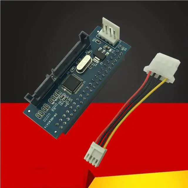 Alt view image 6 of 7 - 40-Pin 3.5" IDE Female to SATA 7+15Pin 22-Pin Male 20330 Chipset Adapter Converter Hard Disk Drive Connector PATA TO SATA Card