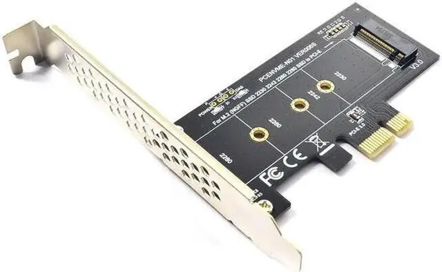 Alt view image 2 of 6 - PCIE to M2 Adapter PCI Express 3.0 x1 to NVME SSD M2 PCIE Raiser Adapter Support 2230 2242 2260 2280 M.2 SSD