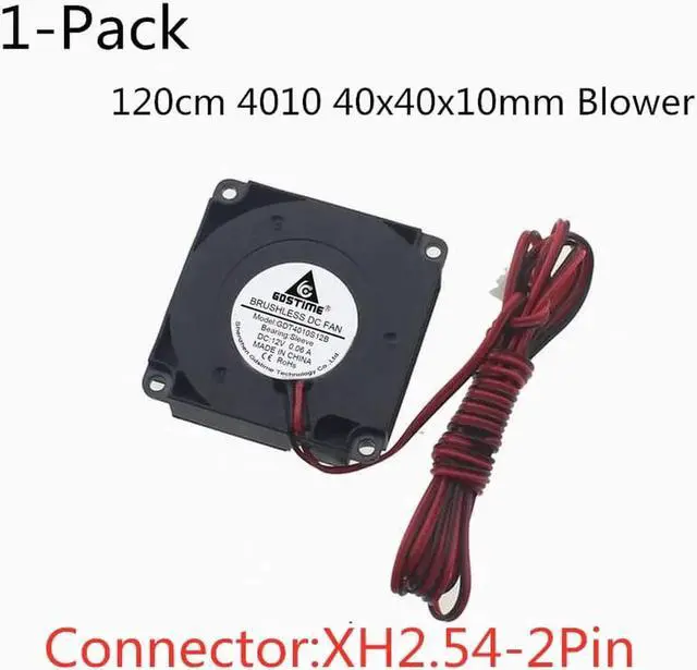 Main image of 2Pcs 4010 DC Blower Fan 5V 12V 24V 40x40x10mm Miniature Ultra-Thin Blower 3D Printer Fan 40MM Cooler Cooling Fan Blower Fan