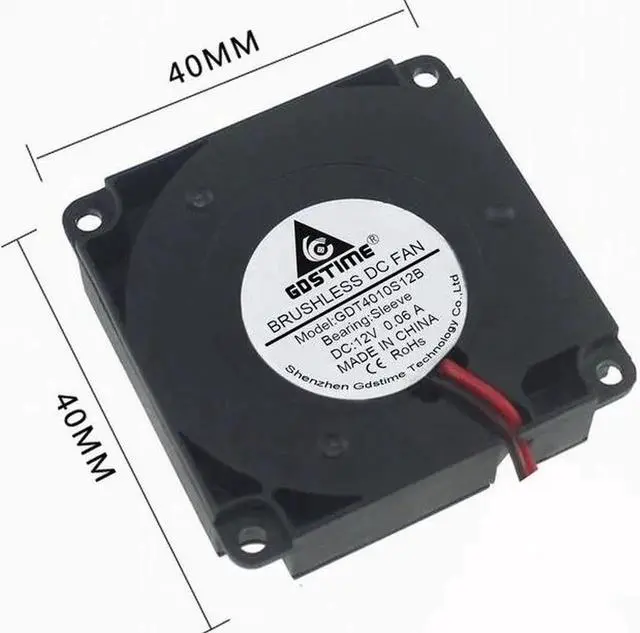Alt view image 3 of 5 - 2Pcs 4010 DC Blower Fan 5V 12V 24V 40x40x10mm Miniature Ultra-Thin Blower 3D Printer Fan 40MM Cooler Cooling Fan Blower Fan