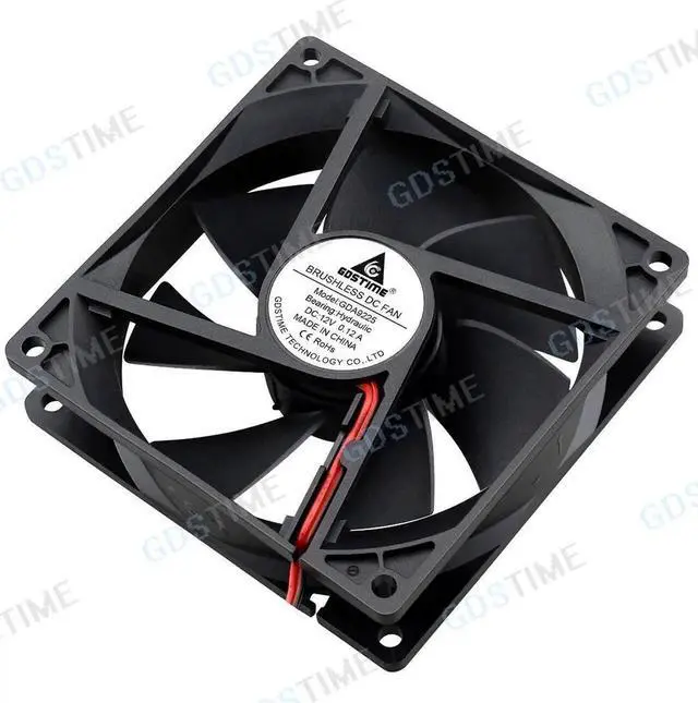 Alt view image 2 of 5 - 2PCS DC 5V 12V 24V Fan 9cm 92mm 9225 92x92x25mm Ultrathin Brushless Axial Cooling Fan 9225 Fan 2Pin USB Fan Grill Net