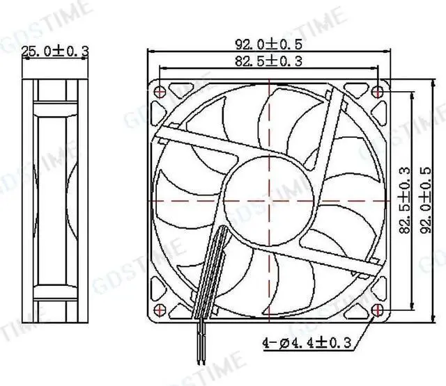 Alt view image 4 of 5 - 2PCS DC 5V 12V 24V Fan 9cm 92mm 9225 92x92x25mm Ultrathin Brushless Axial Cooling Fan 9225 Fan 2Pin USB Fan Grill Net