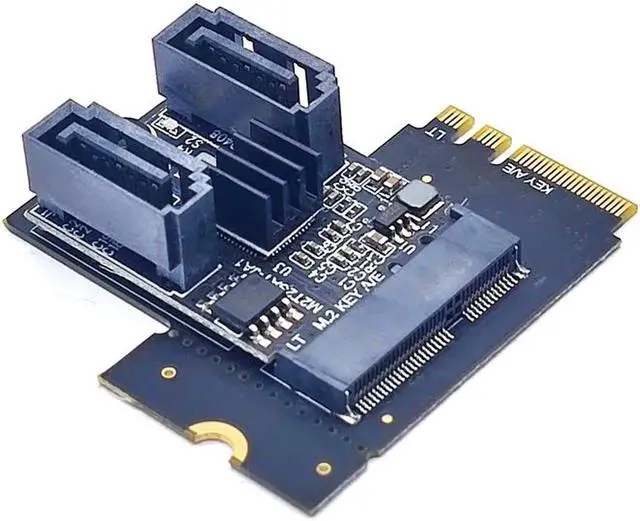Alt view image 4 of 7 - M.2 Key A+E Riser Converter Adapter M2 NGFF Key A/E to A/E Extension Board for M.2 Key A+E SATA 3.0 6Gbps SSD HDD Expansion Card