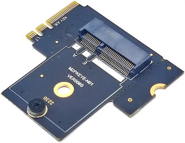 Alt view image 3 of 7 - M.2 Key A+E Riser Converter Adapter M2 NGFF Key A/E to A/E Extension Board for M.2 Key A+E SATA 3.0 6Gbps SSD HDD Expansion Card