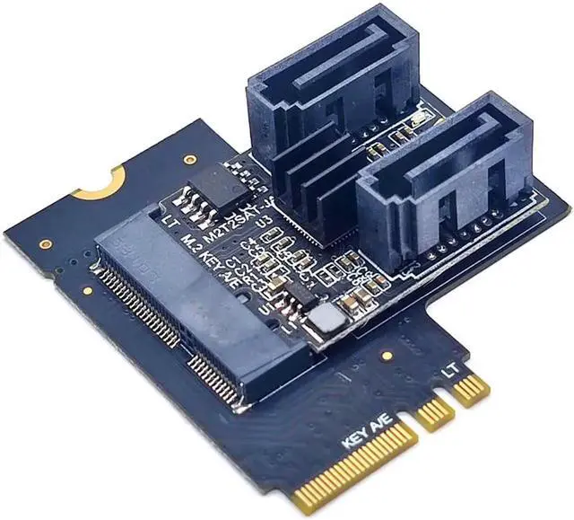 Alt view image 7 of 7 - M.2 Key A+E Riser Converter Adapter M2 NGFF Key A/E to A/E Extension Board for M.2 Key A+E SATA 3.0 6Gbps SSD HDD Expansion Card