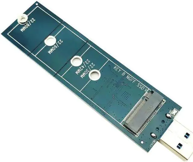 Alt view image 3 of 7 - M2 SSD Adapter M.2 USB Adapter M2 to USB3.0 6Gb Riser Converter for 2230 2242 2260 2280 B+M Key NGFF M.2 SATA SSD