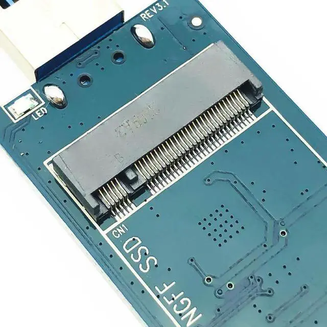 Alt view image 5 of 7 - M2 SSD Adapter M.2 USB Adapter M2 to USB3.0 6Gb Riser Converter for 2230 2242 2260 2280 B+M Key NGFF M.2 SATA SSD