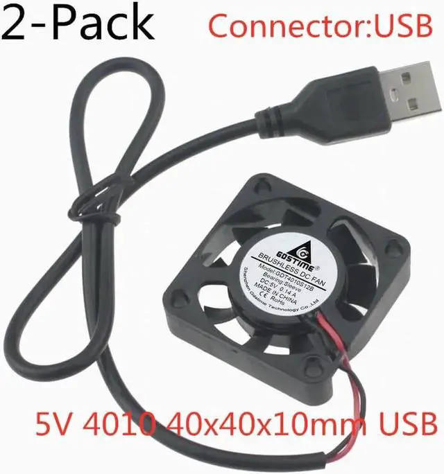 Main image of 2PCS DC 5V 12V 24V Fan 4cm 40mm 4010 40x40x10mm Ultrathin Brushless Axial Cooling Fan 4010 USB Fan PH2.0 XH2.54