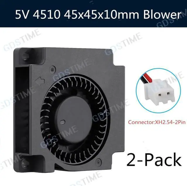 Main image of 2PCS 4510 DC Blower Fan 5V 12V 24V 45x45x10mm Miniature Ultra-Thin Brushless Blower Fan Turbofan 45MM Cooler Cooling Fan Blower Fan