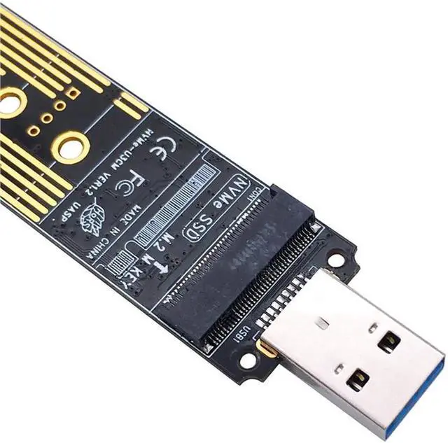 Alt view image 3 of 7 - M.2 NVME SSD to USB 3.1 Adapter PCI-E to USB-A 3.0 Internal Converter Card 10Gbps USB3.1 Gen 2