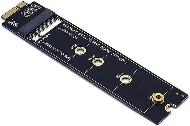 Alt view image 4 of 7 - For Macbook SSD Adapter 2010 2011 MacBook Air A1369 A1370 M2 SSD Converter Card Adapter Support 2230 2242 2260 2280 M2 SSD