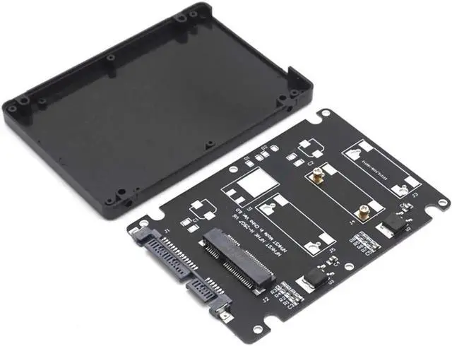 Alt view image 2 of 7 - mSATA to SATA SSD Enclosure mSATA to 2.5 SATA Adapter Solid State Drives SSD Hard Drive Converter to SATA 3.0 Card with Case Box