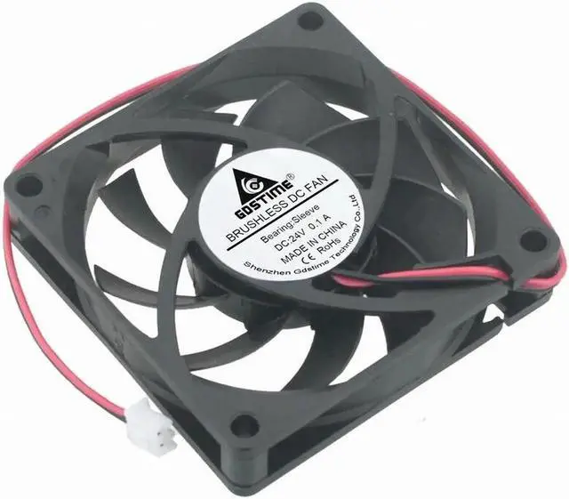 Alt view image 2 of 5 - 2PCS DC 5V 12V 24V Fan 7cm 70mm 7015 70x70x15mm Ultrathin Brushless Axial Cooling Fan 7015 Fan XH2.54 2Pin Fan Grill Net