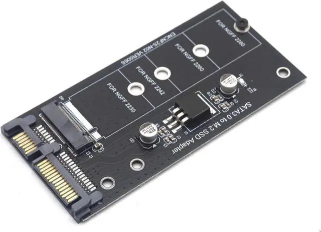 Alt view image 6 of 7 - M.2 Adapter M2 SATA3 Raiser M.2 to SATA Adapter SSD M2 to SATA Expansion Card B Key Support 30/42/60/80mm