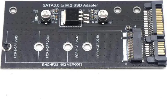 Alt view image 2 of 7 - M.2 Adapter M2 SATA3 Raiser M.2 to SATA Adapter SSD M2 to SATA Expansion Card B Key Support 30/42/60/80mm