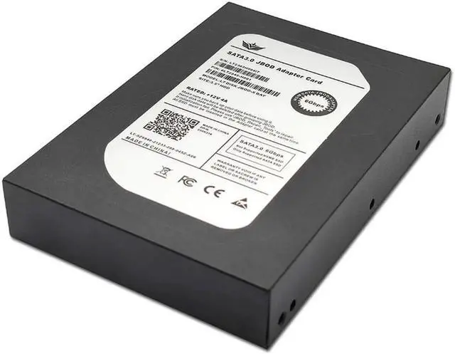 Alt view image 6 of 6 - Metal Case 4/5 Port B+M Key M.2 SATA SSD to 3.5" SATA3.0 6Gb JBOD Adapter Card With Enclosure Socket M2 NGFF to SATA Adapter Box