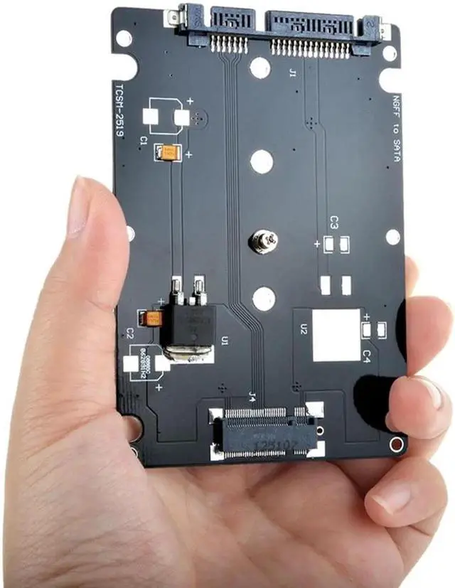Alt view image 2 of 5 - M2 SATA SSD External Case 2.5inch NGFF SATA-base SSD Converter Adapter Case B+M Key Socket 2 M.2 SATA Adapter Card For E431 E531 White