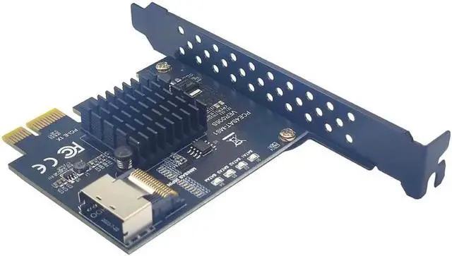 Alt view image 6 of 6 - PCIE to Mini SAS SFF-8087 Expansion Card Support 4 Port SATA 3.0 6Gbps HDD SSD SFF8087 to PCI Express X1 Adapter SATA Controller N/A