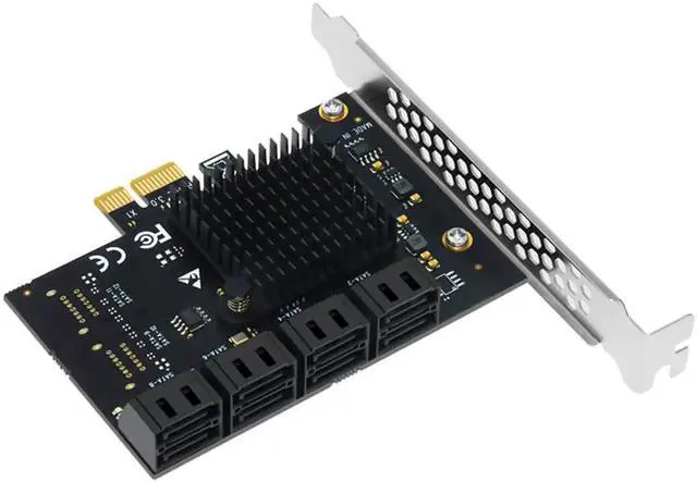 Main image of PCIe to SATA Expansion Card 8 Port SATA Multiplier PCI Express X1 Controller SATA 3 HDD SSD Adapter PCI E SATA3 Riser for Mining