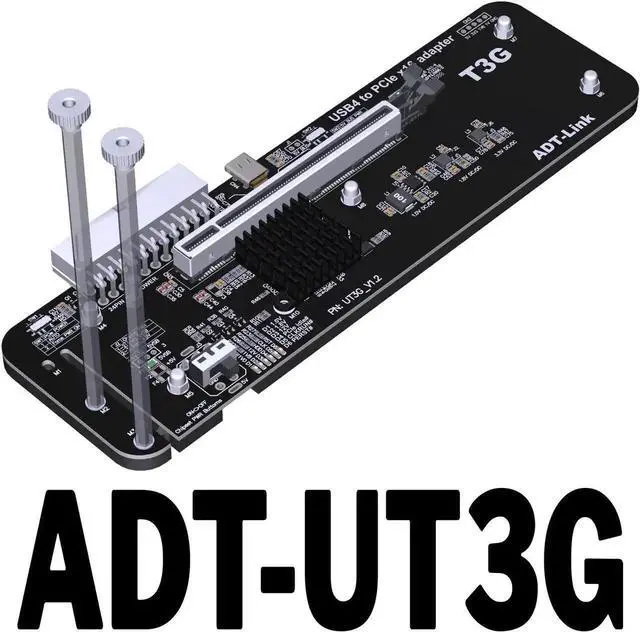 Alt view image 4 of 7 - For NUC/ITX/STX/Nootbook PC Graphics Card External USB4 to PCIe 4.0 x16 Connector eGPU Adapter for Thunderbolt 3/4