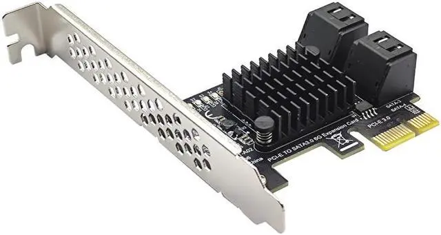 Alt view image 5 of 6 - Chi a Mining SATA PCI-E Adapter 4 Port SATA 3.0 to PCIe x1 GEN3 Expansion Card SATA 3 III PCI-e PCI Express Card ASMedia ASM1064