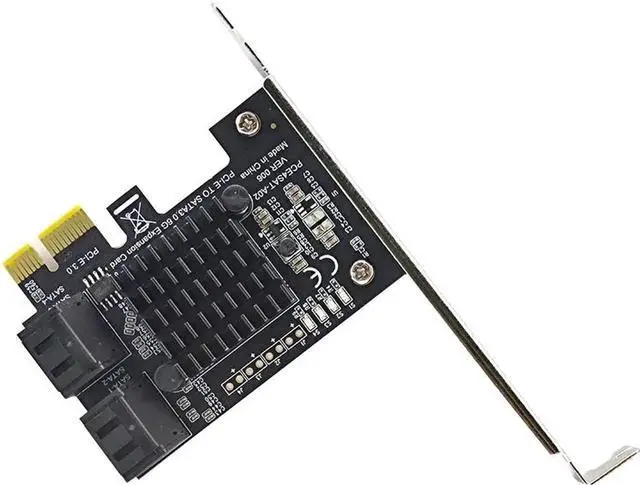 Alt view image 4 of 6 - Chi a Mining SATA PCI-E Adapter 4 Port SATA 3.0 to PCIe x1 GEN3 Expansion Card SATA 3 III PCI-e PCI Express Card ASMedia ASM1064