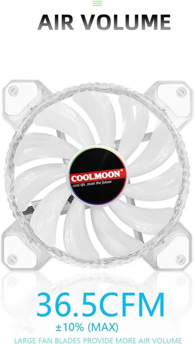 Alt view image 6 of 7 - RGB Case Fan Kit 120mm Fan ARGB RGB Cooling Ventilador 6PIN Rainbow Computer Chassis Fans 12V Silent Adjust 12cm Aura Sync