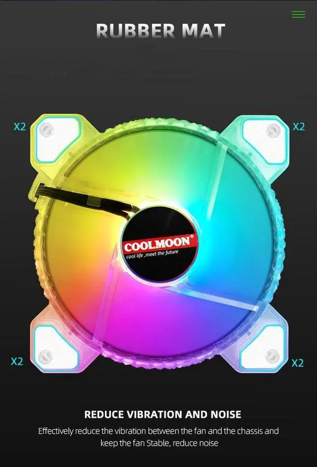 Alt view image 7 of 7 - RGB Case Fan Kit 120mm Fan ARGB RGB Cooling Ventilador 6PIN Rainbow Computer Chassis Fans 12V Silent Adjust 12cm Aura Sync